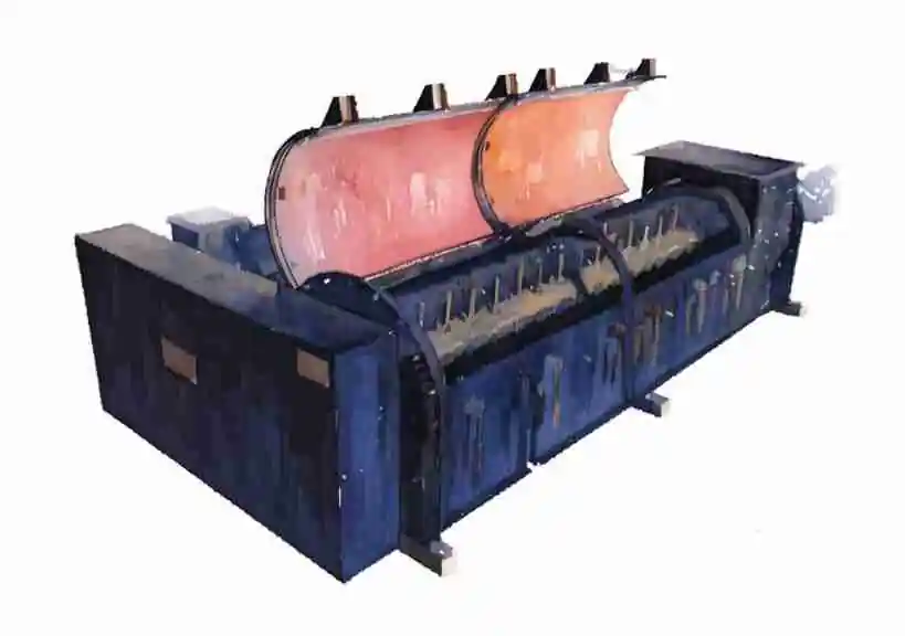 An artistic impression of the Dominator Depackaging Machine.