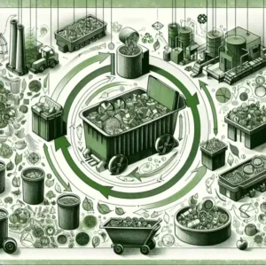 A collage providing an all green image depicting food depackager cost analysis.